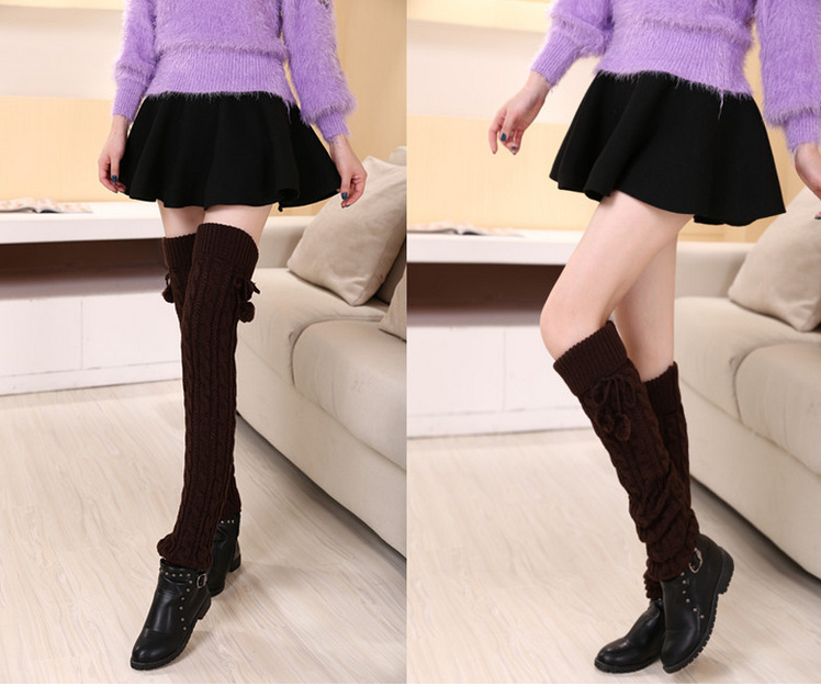 Trên tất đầu gối mùa thu vớ Nhật Bản dài socks vớ cao màu trắng đại học ấm áp dày dệt kim vớ dễ thương tất đùi