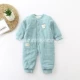 Trẻ sơ sinh trẻ nhỏ mùa thu và mùa đông bông mỏng mở tập tin jumpsuit bé romper phù hợp với áo choàng trang phục jumpsuit jumpsuit trẻ em thu đông