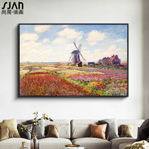 Moray Flowers Sea Oil Painting Pure Hand Drawing Impression Oil Painting Modern Living Room Thick Oil Decoration Painting Sofa Background Wall Wind View Painting