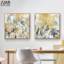 Chambrief Nordic pure hand-painted oil painting Living room American light extravaganza Decorative Painting Abstract Floral Fresco Restaurant Hanging Paintings