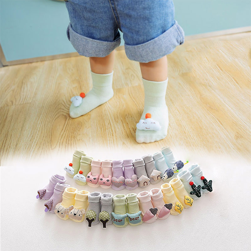 Non-Slip Floor Socks for Spring and Autumn, Infant Cartoon Baby Doll Head Socks, Toddler Three-Dimensional Children's Short Socks That Don'T Tighten Non-Slip Floor Socks for Spring and Autumn, Infant Cartoon Baby Doll Head Socks, Toddler Three-Dimensional Children's Short Socks That Don'T Tighten