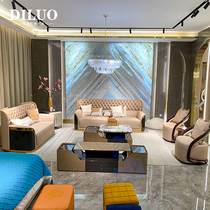 Italian light luxury 2024 new Armani sofa high-end luxury villa Napa leather 123 combination