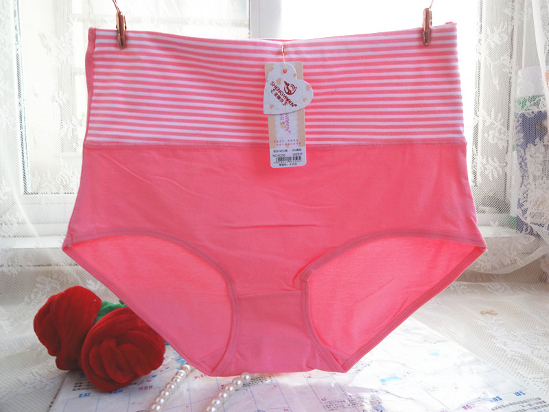Authentic St. Yafen 8250 cotton kích thước lớn sọc cao eo Lycra cotton ẩm wicking thoáng khí phụ nữ tam giác chip đẹp cho nữ
