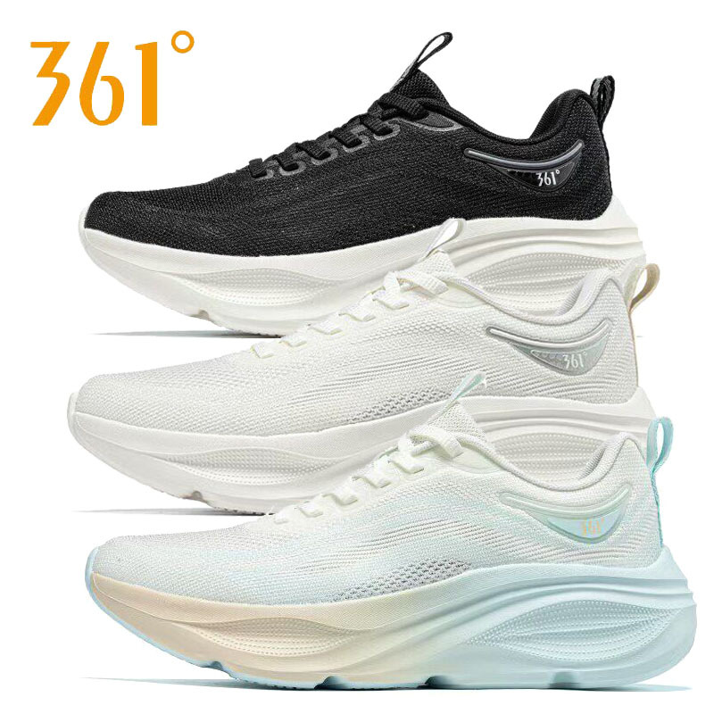 361 Degree Women's Running Shoes 2026 Summer New Style Knitted Soft Sole Soft Elastic Jogging Shoes Casual Sports Shoes 2206