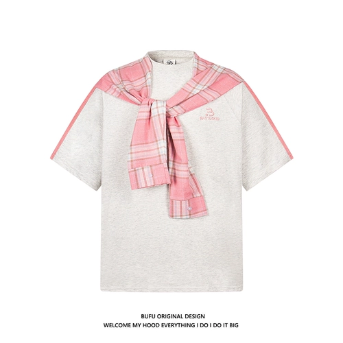 Съемная накидка подходит для мужчин и женщин, футболка для влюбленных, в американском стиле, с вышивкой, короткий рукав