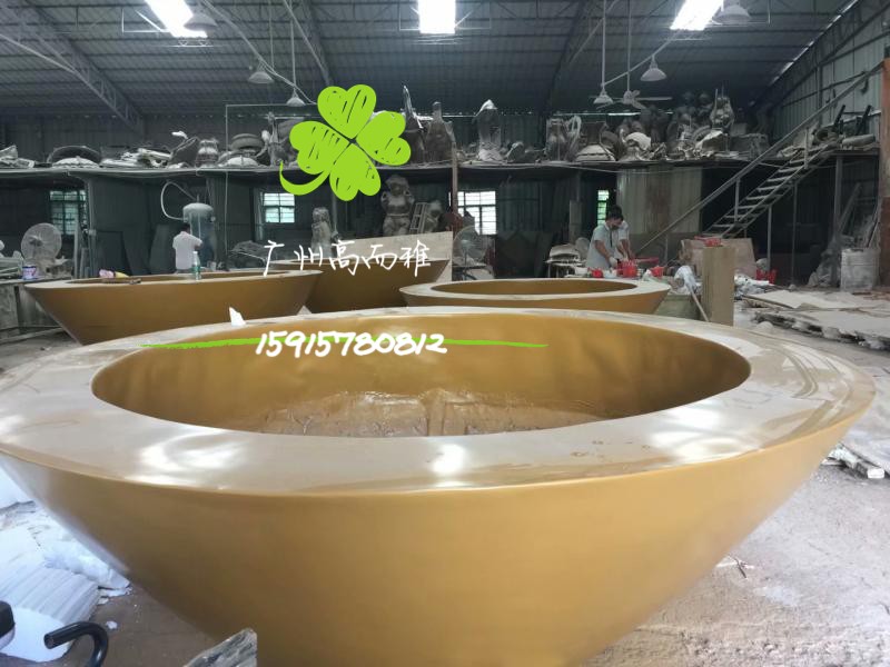 Large New Fiberglass Round Tree Basin Creative Flower Bowl Mall Square Flower Ware Outdoor Garden Forest Landscape Large Flower Pots