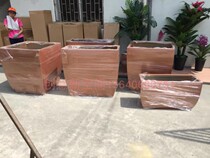 Outdoor flower pot stainless steel combined flower pot square partition flower box flower pot flower pool rectangular flower slot box florator