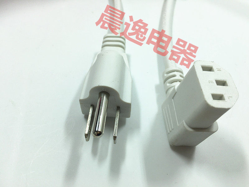 White American power cord Character bending inserts American plug line Three-hole beauty gauge line 3 m 75 0 75 full copper