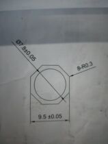 OUTER DIAMETER 9 5MM*7 8MM INNER HOLE 6 ANGLE TUBE 6 ANGLE ALUMINUM ROD ALUMINUM PROFILE