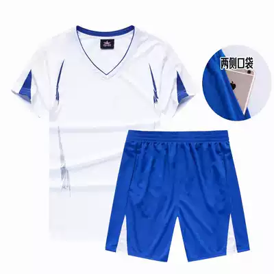 New adult football training uniform football jersey summer football suit men's short sleeve team uniform custom printing number
