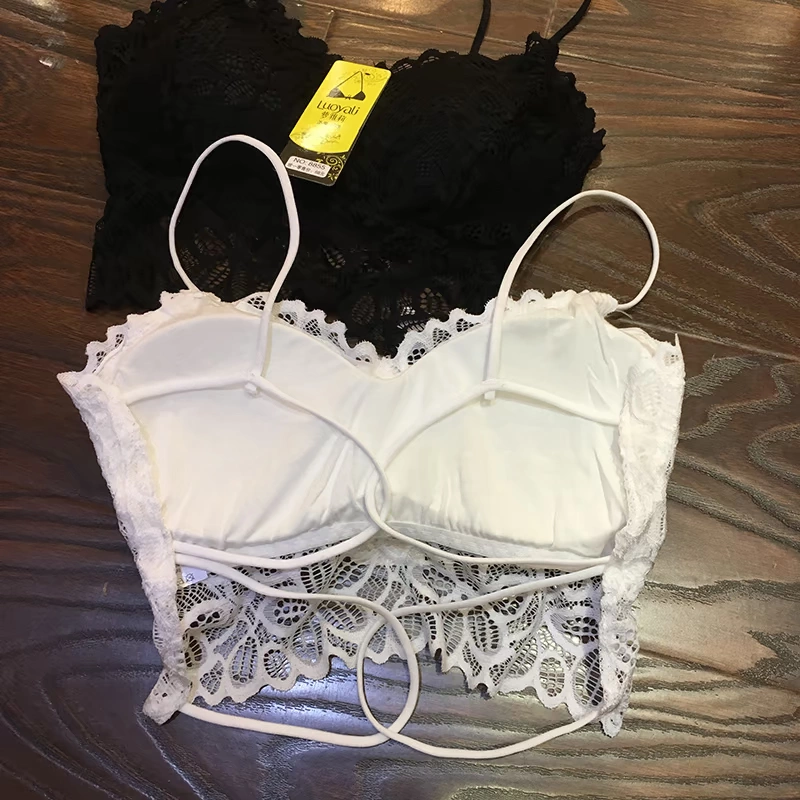 Loliya 8855 vẻ đẹp lưng ren gợi cảm ống top bra nữ trở lại chéo rỗng chống ánh sáng đẹp lưng quấn ngực nữ
