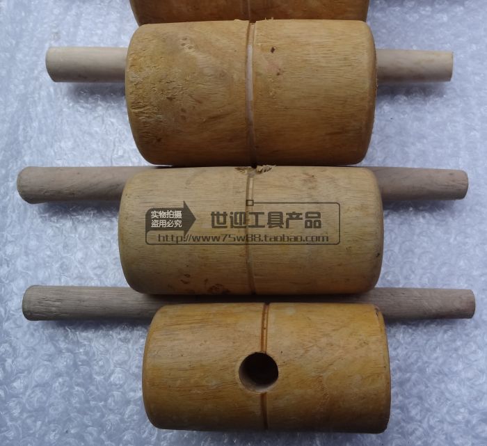 Boutique wood hammer 6 cm 7 cm 8 cm 9 cm 10 cm with shank wood hammer