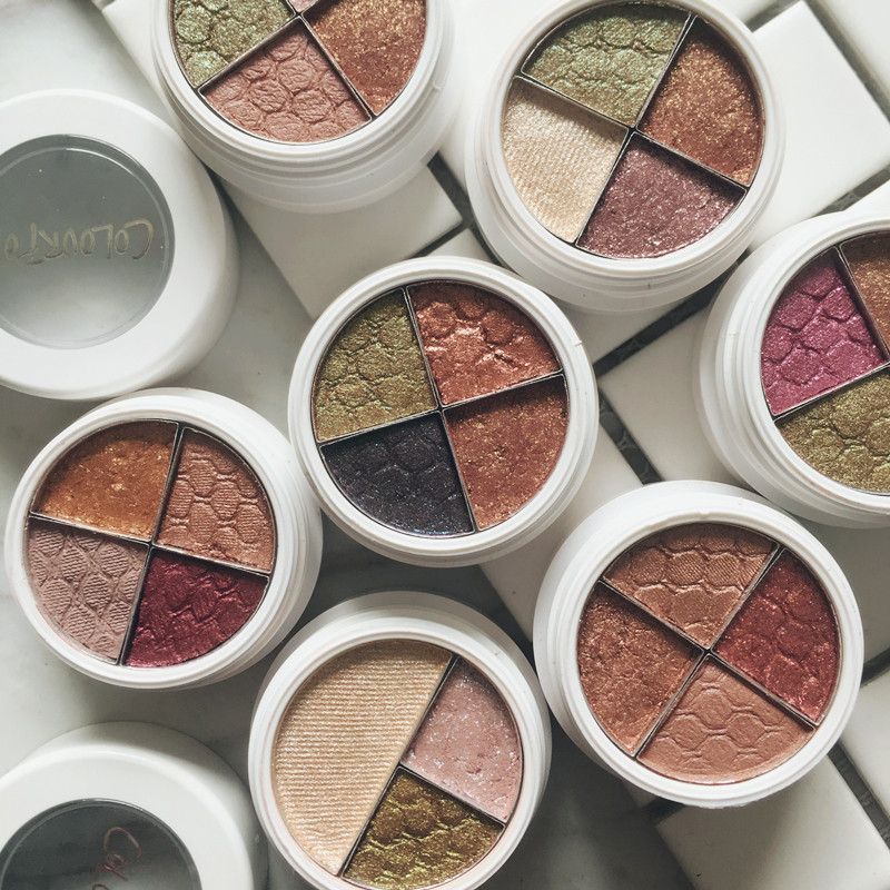 colorpop Trial Kit Mashed potato eyeshadow dgaf bae frog cameo ritz drift