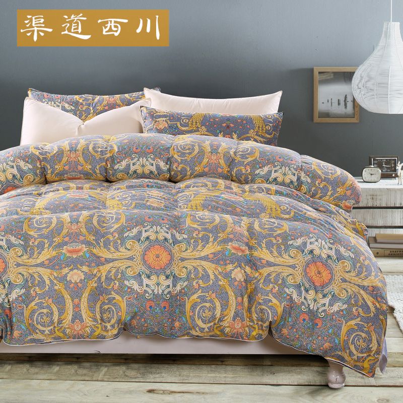 Japanese down Quilt 95% White Goose down Quilt Double/Single Quilt Core Genuine 120 Count Pure Cotton Thickened Warm Winter Quilt