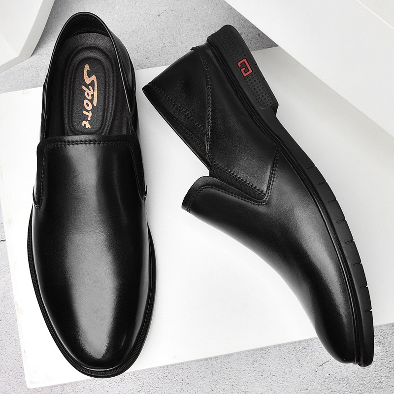 Autumn new breathable casual shoes leather business formal leather shoes small size youth suit men's shoes 36 large size shoes 47