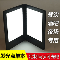 Bar ordering this A4 luminous menu lamp KTV recipe double page Single Page brand wine list led order order price brand