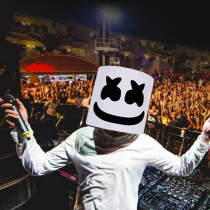 Bar Night Interactive Atmosphere Props MarshMello tiesto Helmet Music Festival Marshmallows DJ Headgear