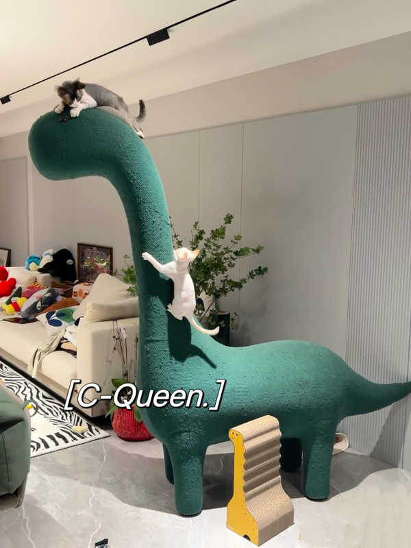 C-Queen/Large Dinosaur Home Decor Cat Climbing Frame, Solid Wood, Stable and Won'T Fall, Extra Large Cat Toy C-Queen/Large Dinosaur Home Decor Cat Climbing Frame, Solid Wood, Stable and Won'T Fall, Extra Large Cat Toy