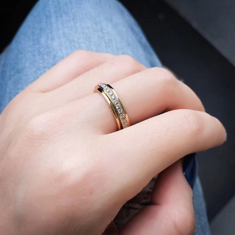 Bague Femme en Alliage argent plaque plaque or - Ref 3087195 Image 18