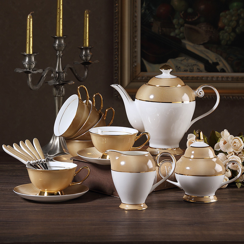English Style Afternoon Tea Tea Set Group Lavish Bone China Porcelain Coffee Set Wedding Home Coffee Cup Eurostyle Little Extravaganza