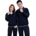 Phụ nữ thể thao trung niên mùa xuân và mùa thu mẫu màu xanh đậm khô nhanh Áo len lụa nam Hàn Quốc phù hợp với nhóm mua đồ - Thể thao sau