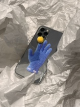(Handmade) waste accessories reuse small blue gloves iphone13 phone case