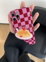 (10 21 new limited) SND girl exclusive color matching cooperation checkerboard phone case