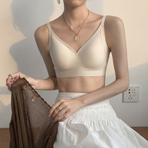 Strange uncle (not moving without trace gathering) solid color without steel ring underwear womens small chest bra to prevent sagging