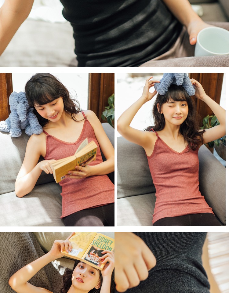 Mùa thu đông mới liền mạch cộng với nhung ấm áp một lớp mỏng dây đeo vai mỏng cotton vest nữ ren đồ lót sling áo ba lỗ nam phom rộng