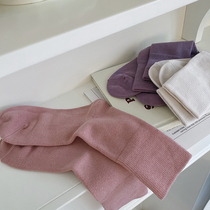 Strange uncle (simple basic model) Autumn Joker pure cotton solid color stockings children cotton socks Black