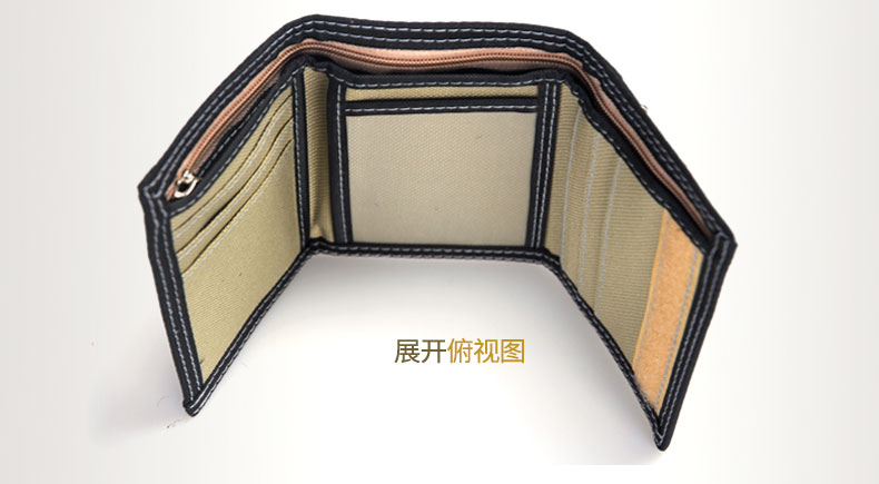Jamie Road canvas người đàn ông giản dị của đoạn ngắn 3 lần ví cao đẳng trai đôi dây kéo thể thao 30% off ví nhỏ bóp nam