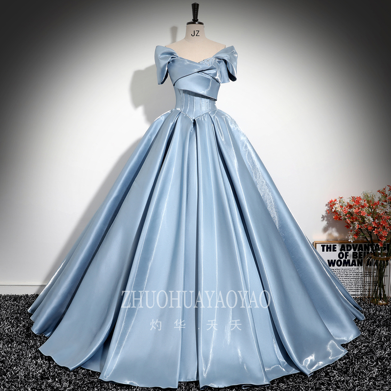 2026 Autumn Off-Shoulder Evening Dress Quinceañera Dress for Girls High School Students Art Exam Graduation Runaway Princess Dress