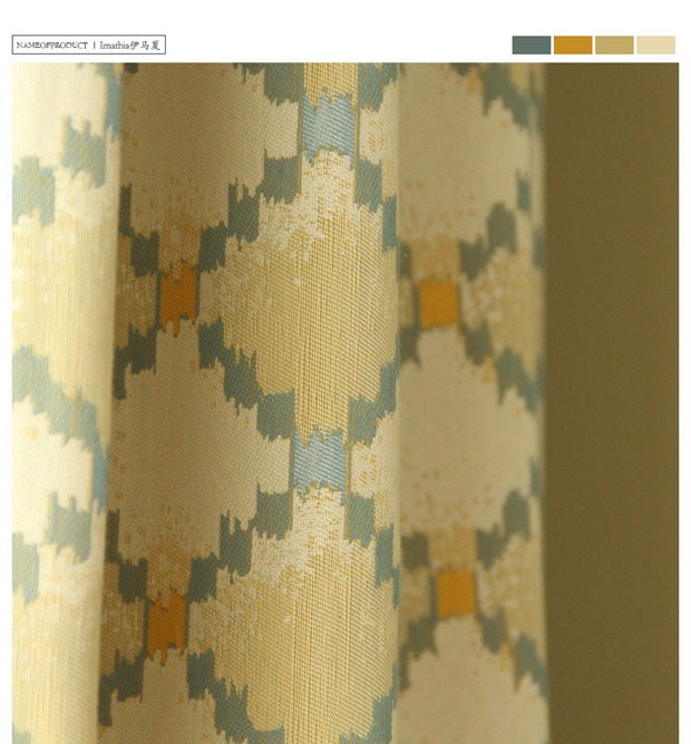 Imathia Imasha Rèm Jacquard tùy chỉnh Màn hình Bắc Âu Retro Phòng khách Phòng ngủ Bay Cửa sổ Ban công - Phụ kiện rèm cửa dây cột rèm cửa