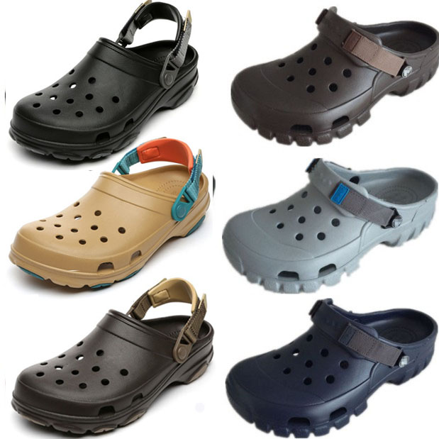 Amoi Euro hole shoes large size men's shoes Trinker log beach men's and women's shoes couple neutral sandals and slippers