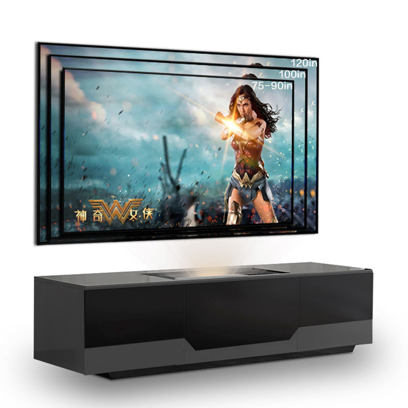Teshing Laser TV Cabinet Projection Short Charred Electric Telescopic Intelligent Baking Varnish Special Cabinet Sea Letter Peak Mi-to-ground cabinet