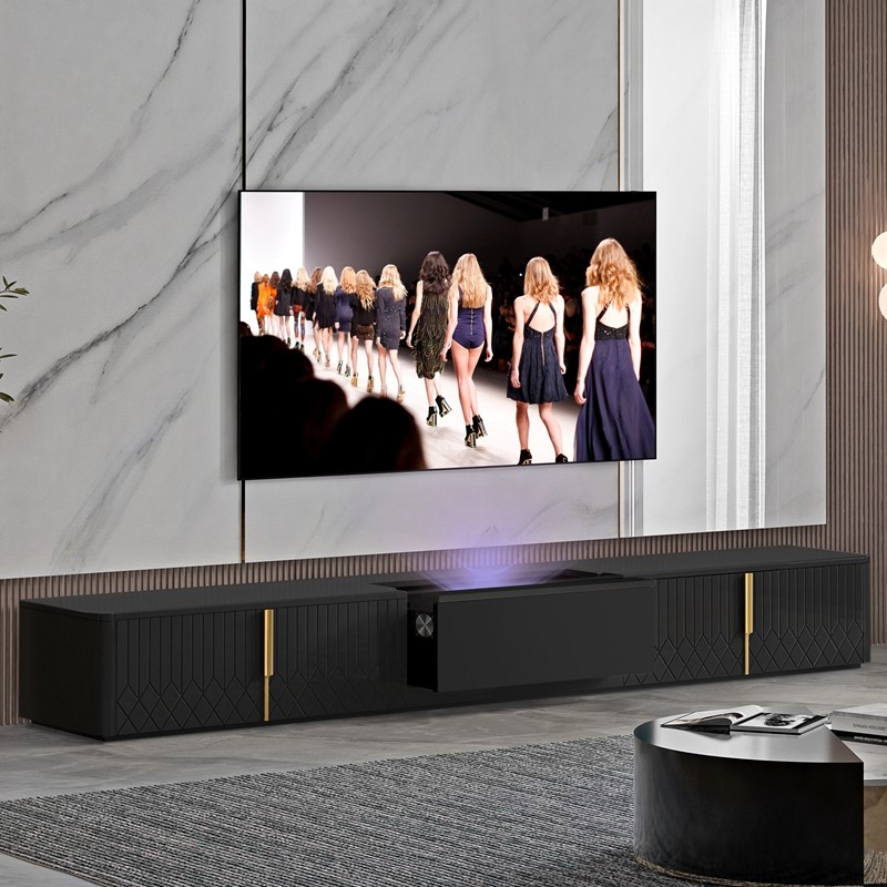 Tesein Modern Light Lavish Grey White Laser TV Special Enclosure Short Coke projector Electric telescopic depository