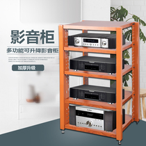  New power amplifier cabinet Wooden cinema power amplifier rack Audio equipment KTV living room meeting room audio and video floor cabinet
