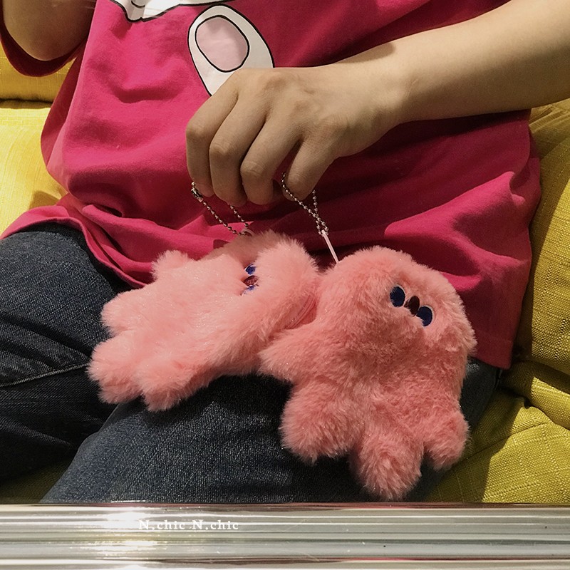 Small N Cartoon Coin Bag Cute Wallet Female Niche Design Zero Wallet Schoolgirl Small Plush Hand Grab Bag Lady