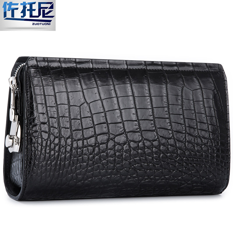 Avocado Leather Belly Leather Hand Grab Bag Luxurious Men's Handbag Men's Bag Large Capacity Long Version Wallet Genuine Leather Bag With Code Lock