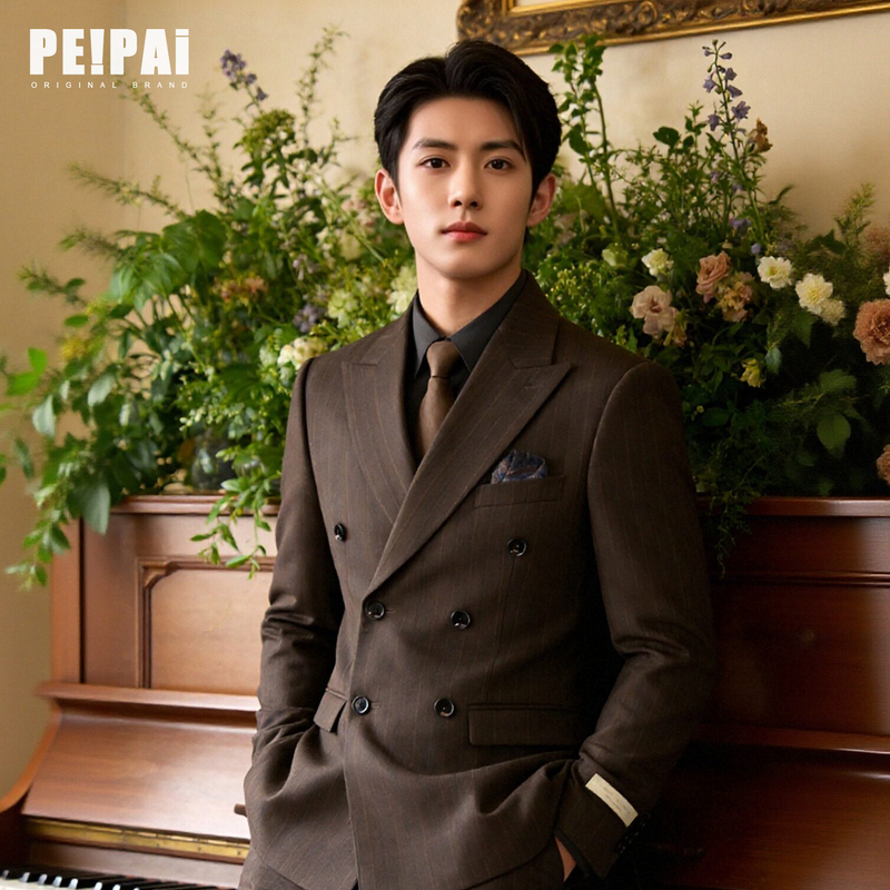British-Style Brown Suit for Men, High-End Business Formal Wear, Groom's Wedding Host Interview Formal Attire British-Style Brown Suit for Men, High-End Business Formal Wear, Groom's Wedding Host Interview Formal Attire