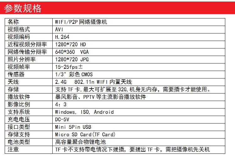5 mét điện thoại siêu WIFI đêm hồng ngoại tầm nhìn camera không dây giám sát các kết nối giám sát IP từ xa như một cái đầu nhỏ - Máy quay video kỹ thuật số máy quay phim cầm tay