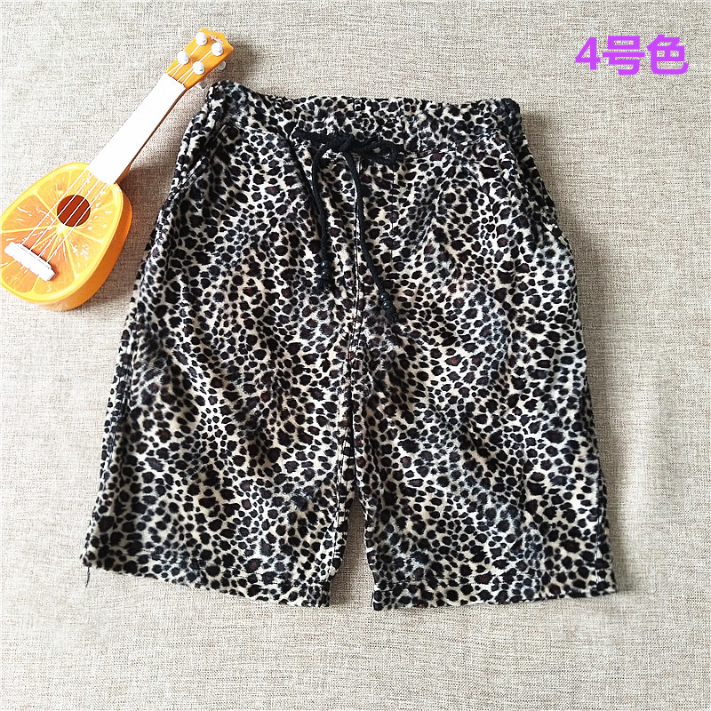 WH4-4 mùa xuân và mùa thu lỏng dây rút ren da lộn da báo nam quần short năm quần quần thủy triều trung tính giản dị áo nam hàng hiệu