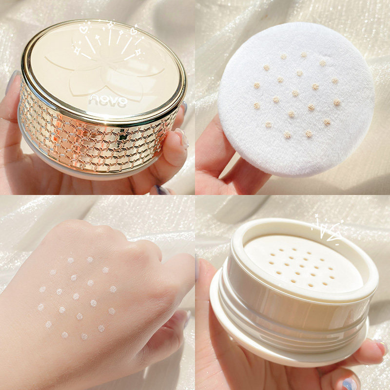 novo bulk powder constant makeup powder durable control oil waterproof student Affordable Waterproof Sweat-resistant Sweat No-Makeup Honey Powder Old Country Goods
