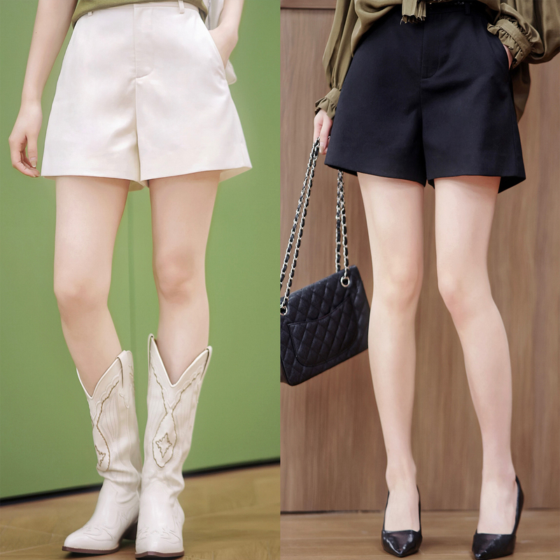 Zhao Daxi | Good Proportion Shorts | High-Waisted A-Line Shorts That Are Wrinkle-Resistant, Slimming, Height-Enhancing, Loose and Casual.