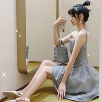 Daxi homemade 2020 new summer black French elegant suspenders