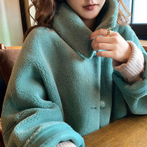 Spot flash hair big happy homemade 2019 autumn and winter New retro particles long temperament fashion coat women