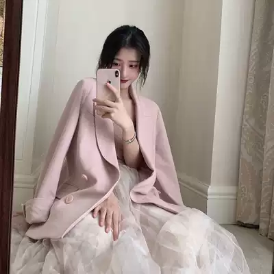 Daxi homemade 2019 autumn new thin section, fresh and wild temperament, Western style net red casual suit two-piece female