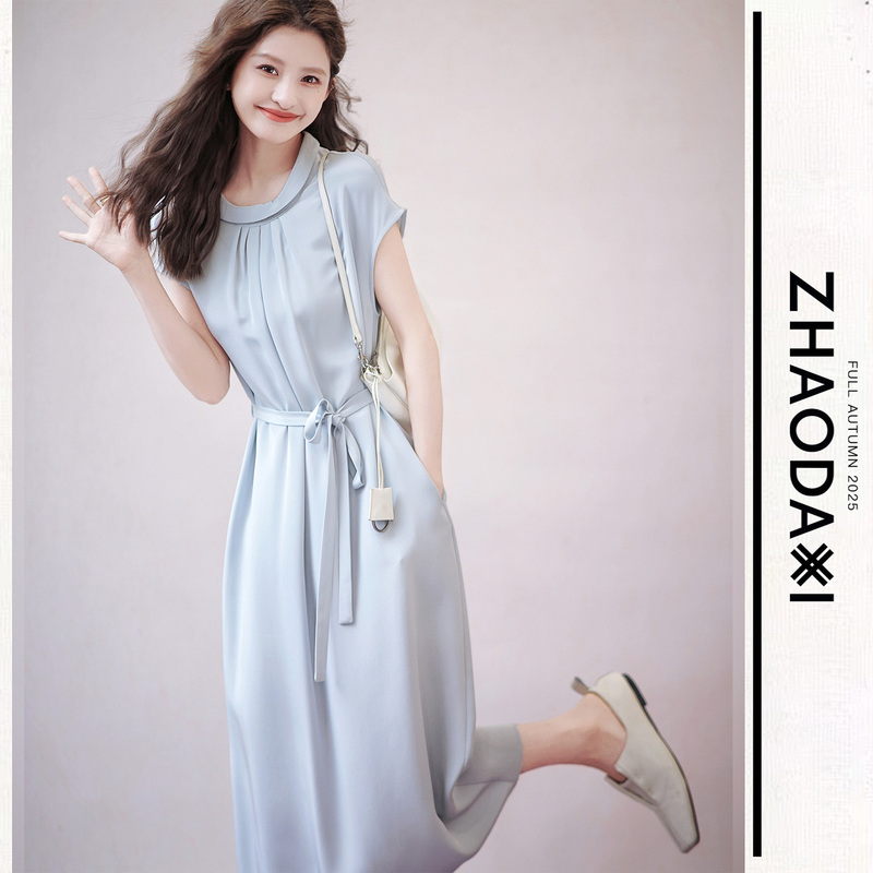 Zhao Daxi | Rose Story Heavy Silk Dress | Loose H-Shaped Dress 25 New Elegant Silk Dress