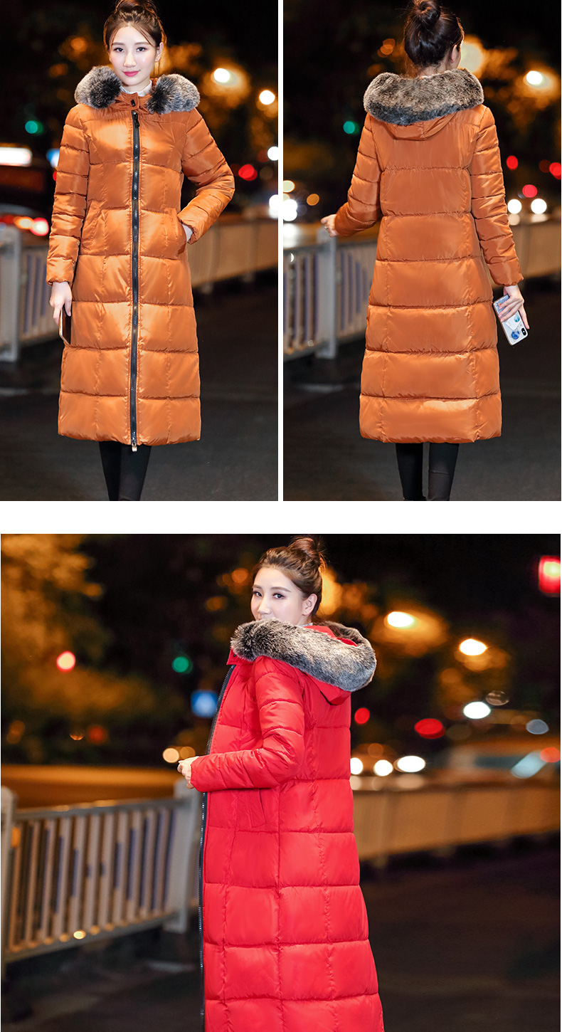 Cotton nữ 2018 mới mùa đông phiên bản Hàn Quốc của miếng đệm cotton dày xuống dài Áo khoác cotton dài đến đầu gối áo phao dài nữ