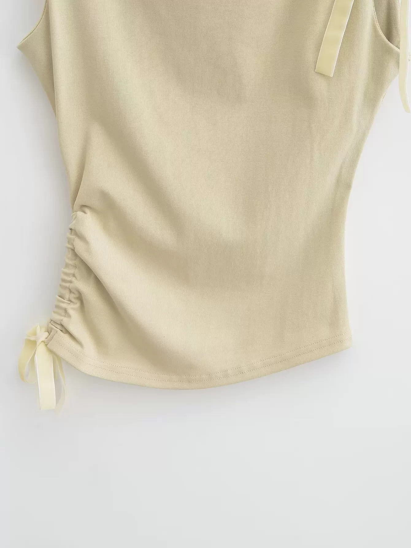 Design vest, mini-skirt, European style, trend of season, drawstring, high waist
